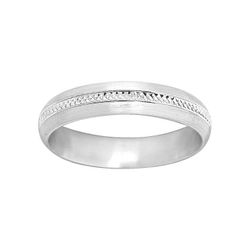 Anillo Oro Blanco 9kts Argyor-MRM 4mm (9)9Y238G40 Alianza Fantasia