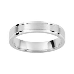 Anillo Oro Blanco 9kts Argyor-MRM 4mm (9)AR9397G40 Alianza Plana Biseles