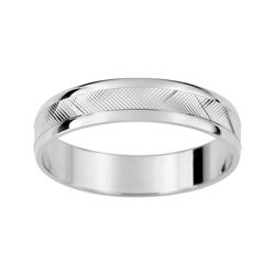 Anillo Oro Blanco 9kts Argyor-MRM 4mm (9)AR9501G40 Alianza Concava Facetada