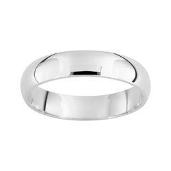 Anillo Oro Blanco 9kts Argyor-MRM 4mm (9)AR9730G40 Alianza Media Cańa Lisa