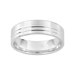 Anillo Oro Blanco 9kts Argyor-MRM 5,5mm (9)9Y222G55 Alianza Fantasia