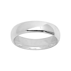 Anillo Oro Blanco 9kts Argyor-MRM 5mm (9)9112150 Clásica Semibombeada