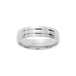 Anillo Oro Blanco 9kts Argyor-MRM 5mm (9)9K054G50 Fantasía Ranurada