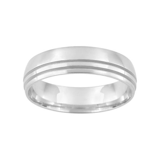 Anillo Oro Blanco 9kts Argyor-MRM 5mm (9)9Y097G50 Alianza Biselada