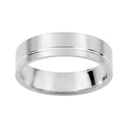 Anillo Oro Blanco 9kts Argyor-MRM 5mm (9)AR9316G50 Alianza Plana Ranuras