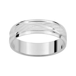 Anillo Oro Blanco 9kts Argyor-MRM 5mm (9)AR9329G50 Alianza Facetada Biseles