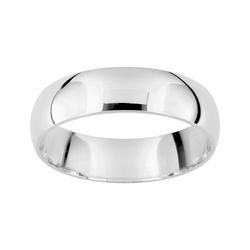 Anillo Oro Blanco 9kts Argyor-MRM 5mm (9)AR9730G50 Alianza Media Cańa Lisa