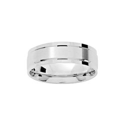 Anillo Oro Blanco 9kts Argyor-MRM 6mm (9)9K014G60 Fantasía Ranurada