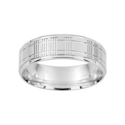 Anillo Oro Blanco 9kts Argyor-MRM 6mm (9)9Y113G60 Alianza Fantasia