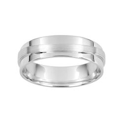 Anillo Oro Blanco 9kts Argyor-MRM 6mm (9)9Y213G60 Alianza Fantasia