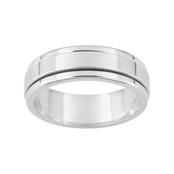 Anillo Oro Blanco 9kts Argyor-MRM 6mm (9)9Y219G60 Alianza Fantasia
