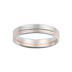 Anillo Oro Blanco Bicolor Rosa 9kts Argyor-MRM 4,5mm (9)9M010Y45 Alianza