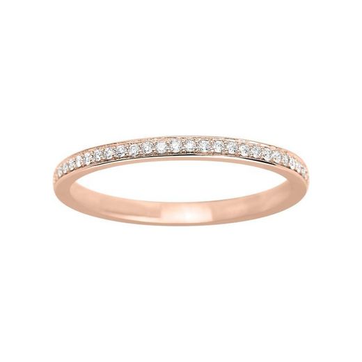 Anel de ouro rosa 18k Argyor-MRM (18)1.1439.34 Aliança de casamento com 1 fileira de diamantes 0,13 ct