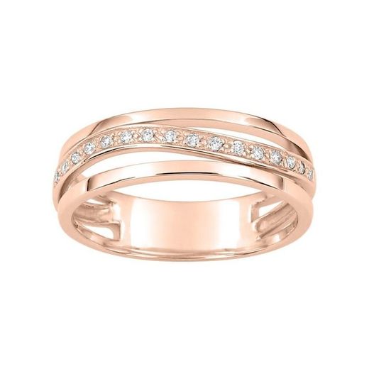 Anell Or Rosa 18kts Argyor-MRM (18)3C107RB5 Aliança Diamants 0,08ct