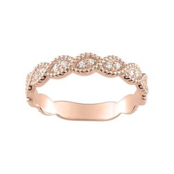 Anillo Oro Rosa 18kts Argyor-MRM (18)3C167RB4 Alianza Diamantes 0,05ct