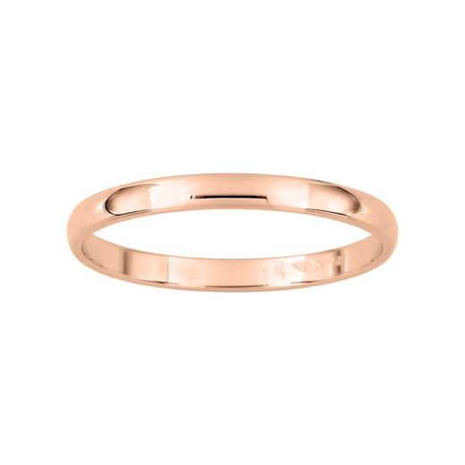 Anell Or Rosa 18kts Argyor-MRM 2mm (18)DJ20RB Aliança Clàssica Mitja Cana