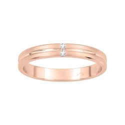 Anillo Oro Rosa 18kts Argyor-MRM 3mm (18)131R30D Alianza 3 Diamantes GH-P1 0,02ct