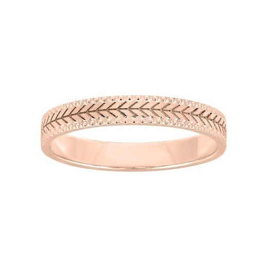 Anillo Oro Rosa 18kts Argyor-MRM 3mm (18)268R30 Alianza Grabado Laser Flechas