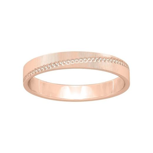 Anel de ouro rosa 18k Argyor-MRM 3mm (18)298R30 Aliança Fantasia