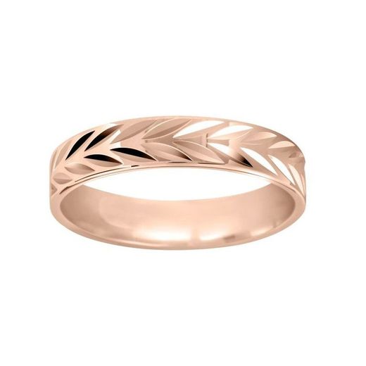 Anel de ouro rosa 18k Argyor-MRM 4mm (18)195R40 Leaf Alliance