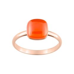 Anillo Oro Rosa 18kts Joelli (18)J10005.I4 Candy Cornalina Naranja