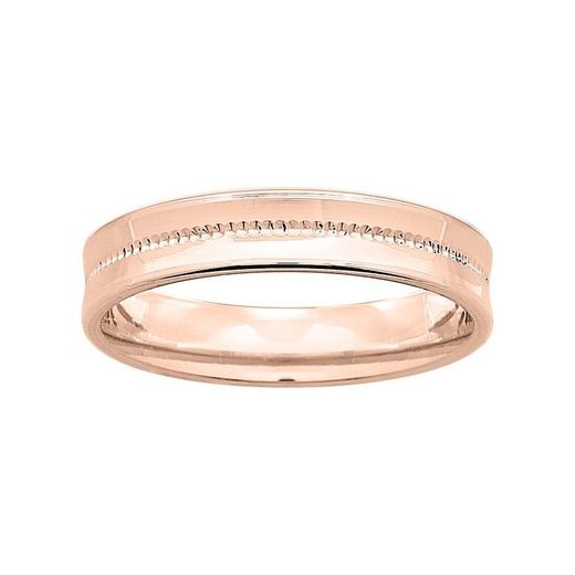 Anel de ouro rosa 9kt Argyor-MRM 4mm (9)9Y282R40 Aliança Fantasia