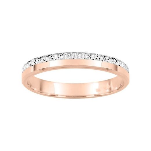 18kts Weiß Zweifarbiger Roségoldring Argyor-MRM 3mm (18)133R30 Diamant Ehering