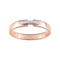 Anillo Oro Rosa Bicolor Blanco 18kts Argyor-MRM (18)3C022XB2R Alianza Diamantes 0,02ct