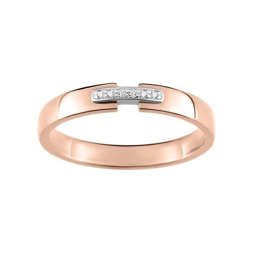 Anel de ouro rosa branco 18k bicolor Argyor-MRM (18)3C022XB2R com diamante de 0,02 ct