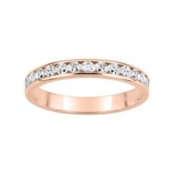 Anel de ouro rosa bicolor branco 9kts Argyor-MRM 3mm (9)9K22530R Aliança
