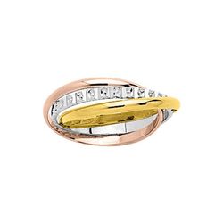 Bague en or tricolore 18 carats Argyor-MRM 2 mm (18) TR40320 Créoles multiples