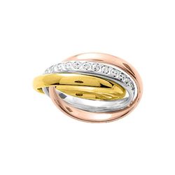 Anillo Oro Tricolor 18kts Argyor-MRM 3mm (18)LENTF3 Alianza Aros Múltiples