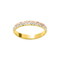 Anillo Oro Tricolor 18kts Argyor-MRM 3mm (18)T0930 Dibujo