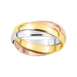 Anillo Oro Tricolor 18kts Argyor-MRM 3mm (18)TDJ30B Aros Multiples