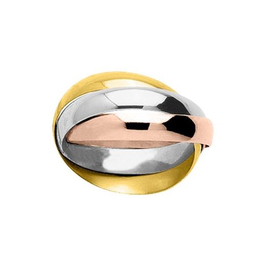 Tricolor Gold Ring 18kts Argyor-MRM 4mm (18)TDJ40B Multiple Hoops