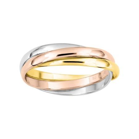 Anillo Oro Tricolor 9kts Argyor-MRM 2mm (9)9KTDJ20B Alianza Múltiple