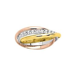 Anillo Oro Tricolor 9kts Argyor-MRM 2mm (9)9KTR40320 Alianza Múltiple