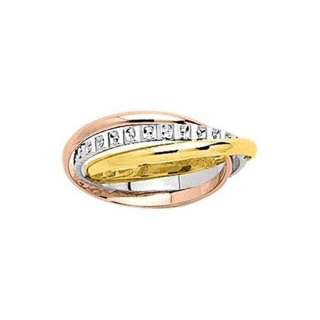 Anillo Oro Tricolor 9kts Argyor-MRM 2mm (9)9KTR40320 Alianza Múltiple