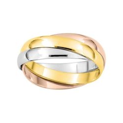Anillo Oro Tricolor 9kts Argyor-MRM 3mm (9)9KTDJ30B Alianza Múltiple
