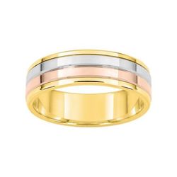 Anillo Oro Tricolor 9kts Argyor-MRM 6mm (9)9KMB660 Alianza
