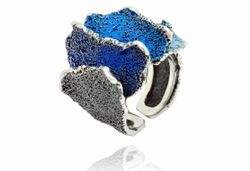 Anillo Plata 1182892XPU Azul