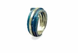 Anillo Plata 1183335XPU Azul