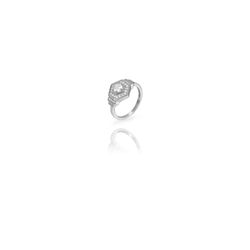 Anillo Plata 16,4mm ANZ0337RH16 Hexágono Circonitas