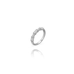Anillo Plata 3,5mm ANZ0323RH14. Flor Circonitas