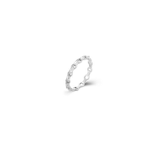 Anillo Plata 3,6mm ANZ0220RHCZ12. Eslabones Circonitas