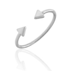 Anillo Plata 3mm AN00073RH14 Abierto Flechas En Brillo