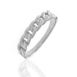Anillo Plata 4mm AN00088RH14 Cadena En Brillo