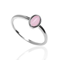 Anillo Plata Mujer ANM0006RH16CR Piedra Mineral Cuarzo Rosa