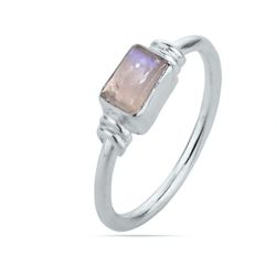 Anillo Plata ANM0095PL18PL Piedra Mineral Piedra Luna Rectangular