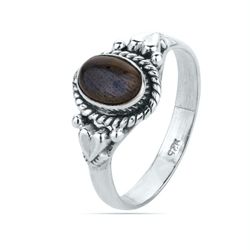 Anillo Plata ANM0099PL12LA Piedra Mineral Labradorita